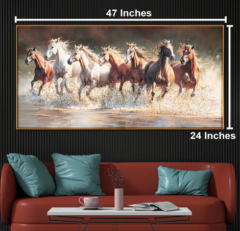 Seven running horse Crystal Painting- Style 3